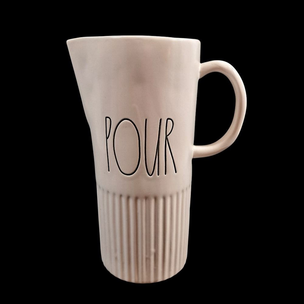 Rae Dunn Pour Ivory Pitcher Ceramic Farmhouse Artisan Collection by Magenta 9"
